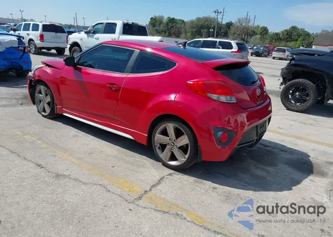 2013 Hyundai Veloster Turbo W/Black z USA, uszkodzony, nr VIN KMHTC6AEXDU172287